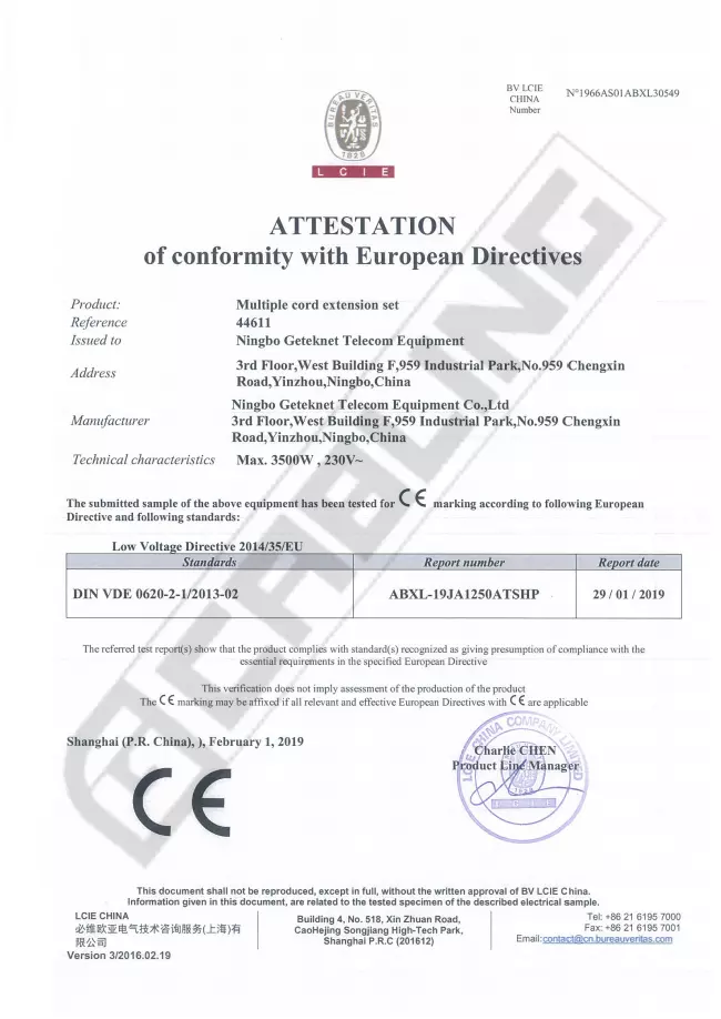 PDU Certificate PDU Certificate