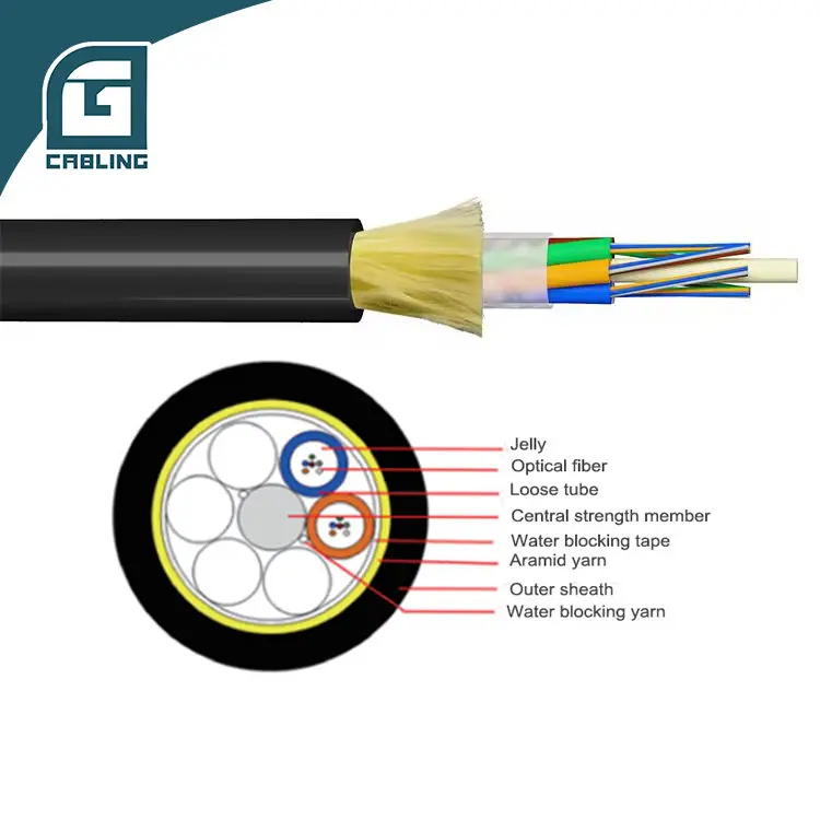 Gcabling 24 Core Single Jacket Fiber Optic ADSS Cable 36 48 Gcabling 24 Core Single Jacket Fiber Optic ADSS Cable 36 48