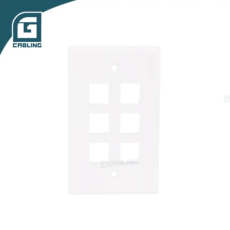 Gcabling USA Type Wall Plate 6 Port Network Faceplate - Image 2