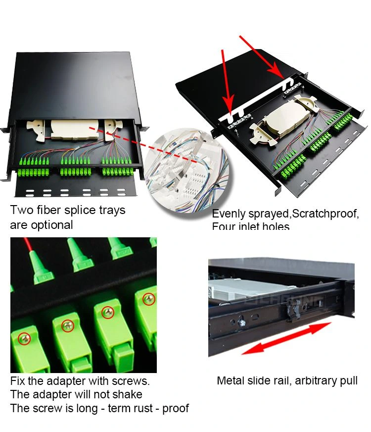 Gcabling Unloaded Loaded mini odf 24 core fiber optic termination box ...
