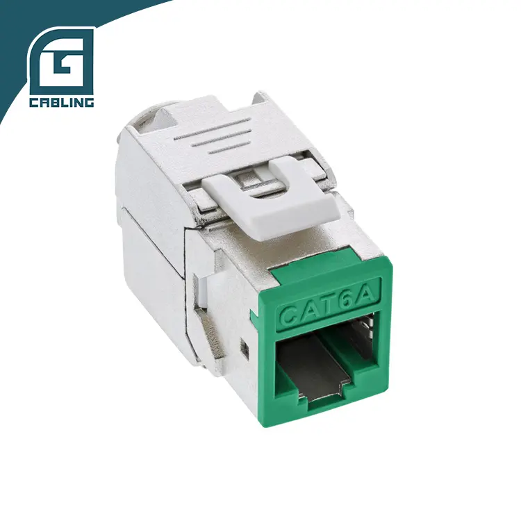 Gcabling Colored RJ45 Keystone Jack FTP Cat6A Shielded Toolless Network Modular Jack - Imagen 5