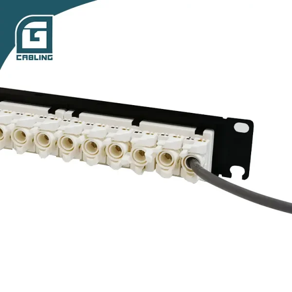 Gcabling 24 Port UTP Patch Panel Toolless 1U 19" Cat6 Cat6A RJ45 ...