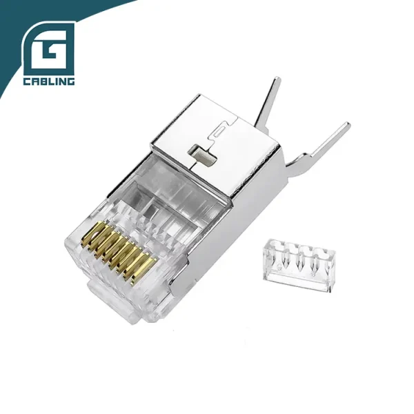 Gcabling Cat6A RJ45 Connector with Cable Clip FTP Shielded Ethernet ...
