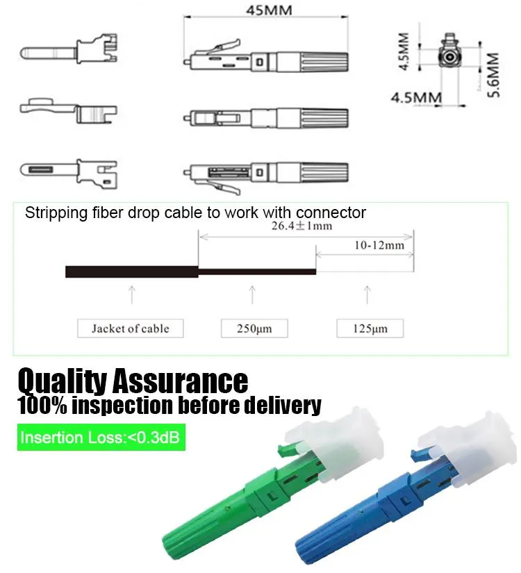 fiber connector LC UPC APC