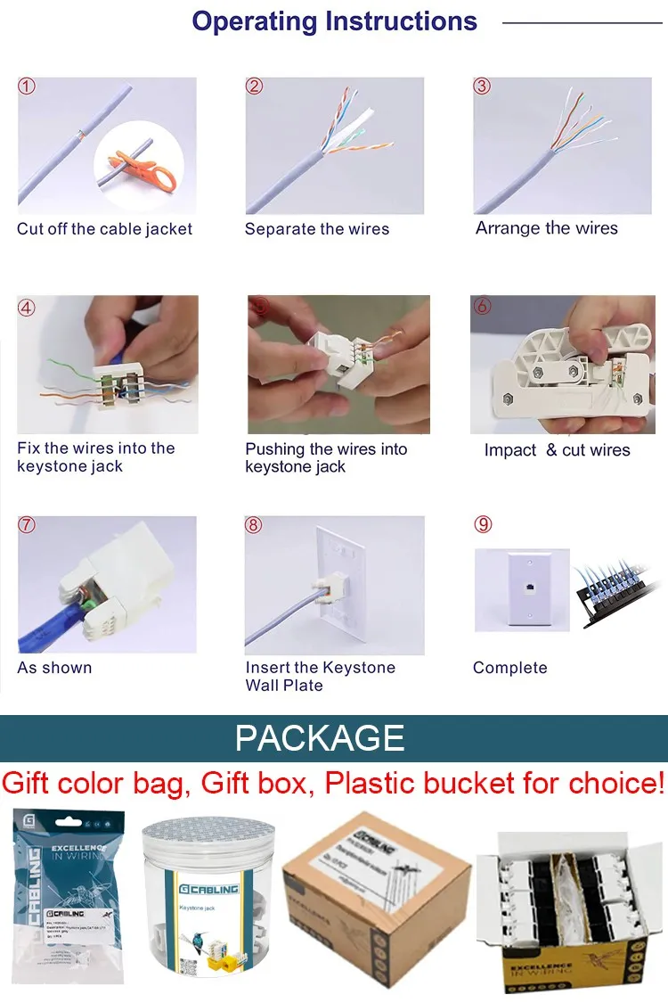 RJ45 keystone jack female