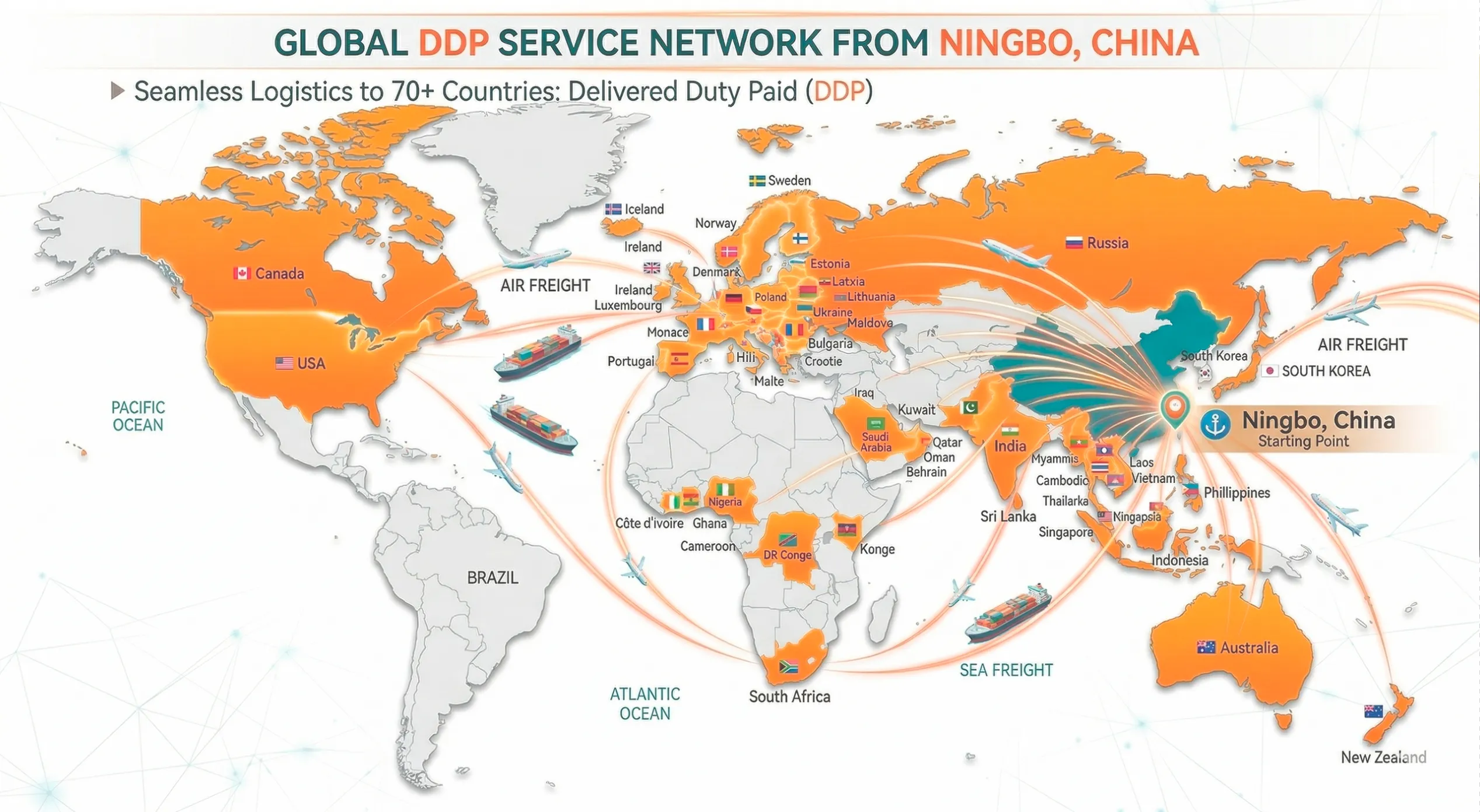 Gcabling DDP Logistics Service