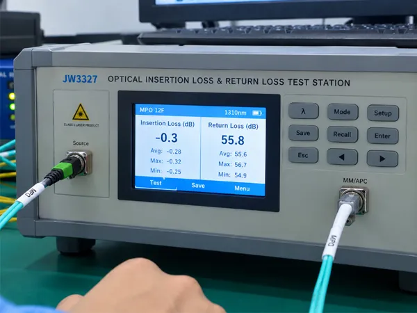 MPO patch cord IL & RL test